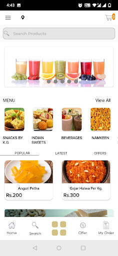 Android application MB Sweets screenshort