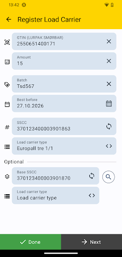 Trace Supplier Screen 3