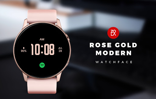 Android application Rose Gold Modern Watch Face screenshort