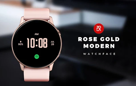 Rose Gold Modern Watch Face