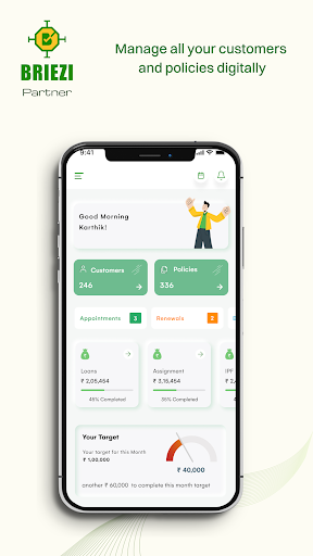 Android application Briezi Partner screenshort