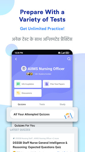 AIIMS Nursing Officer Prep App Screenshot 2 - AppWisp.com