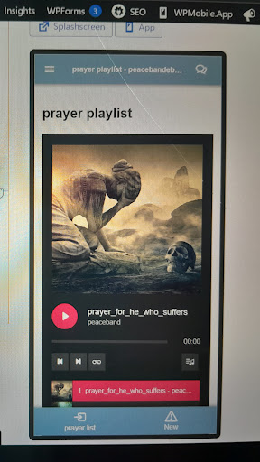 Android application peaceband_prayers&devotional screenshort