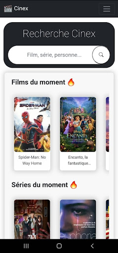 Android application Cinex screenshort