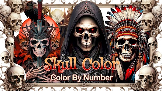 Skull Color, Color by Number Unknown