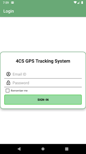 Android application 4CS GPS Tracking System screenshort