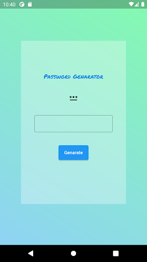 Android application Strong Password Genarator screenshort