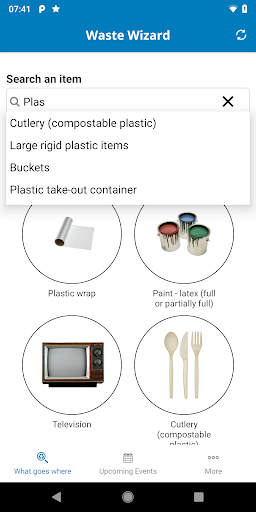 Android application Otter Tail County Waste Wizard screenshort