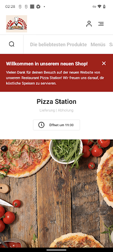 Android application Pizza Station screenshort