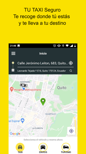 Android application TUTAXI Quito screenshort