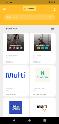 Android application Cia Card screenshort