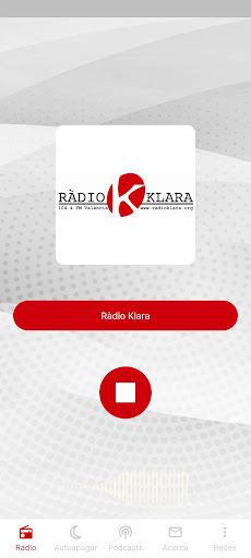 Android application Ràdio Klara App screenshort