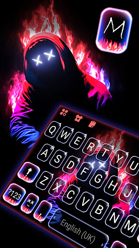 Neon Fire Maskman Themes Screen 2