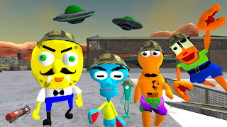 Sponge Area 51. Neighbor Alien - Screenshot 1