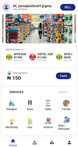 Android application Update.ng | Shop and pay bills screenshort