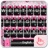 Pink Silver Bow Keyboard Theme icon