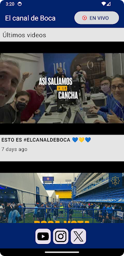 Android application El Canal De Boca screenshort