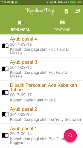 Kemuliaan Pagi Screen 2