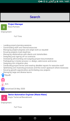 Android application Saudi Arabia Jobs screenshort