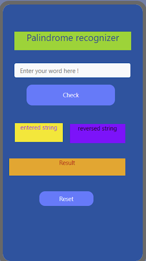 Palindrome recognizer - Daniel