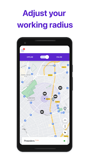 Android application Swift - Driver screenshort