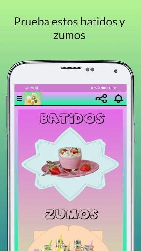 Android application Batidos y zumos caseros screenshort