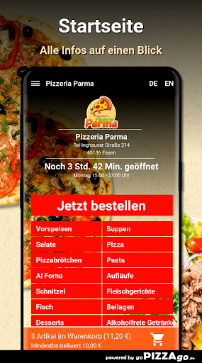 Pizzeria Parma Essen Screen 2
