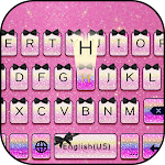 Cover Image of Herunterladen Rosa Glitzer-Emoji-Tastatur  APK