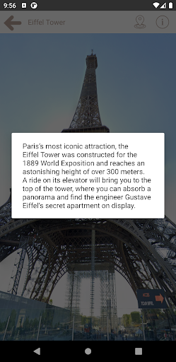 Paris Virtual Tour Screen 3