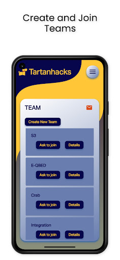 Android application TartanHacks Dashboard screenshort
