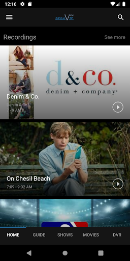 Screenshot of Open View TV