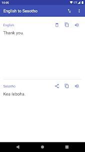 Sesotho to English Translator