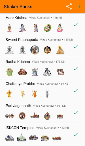 Android application Hare Krishna Stickers for WApp screenshort