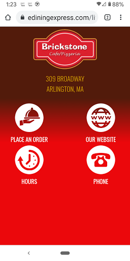 Android application Brickstone Cafe screenshort