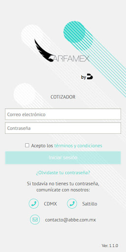 Android application Arfamex Cotizador screenshort