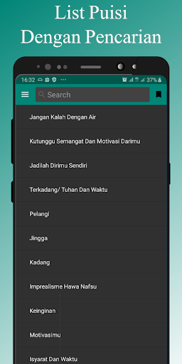 Android application Puisi Motivasi screenshort