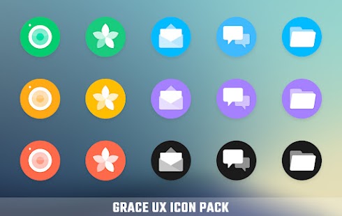 Граце УКС – Снимак екрана пакета округлих икона