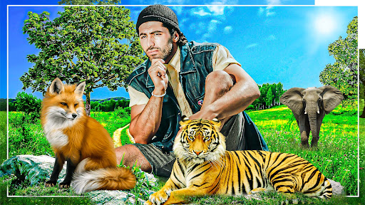 Android application Wild Animal Photo Editor screenshort