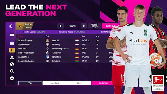 Captura de tela móvel do Football Manager 2022