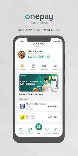 Android application Onepay Business screenshort