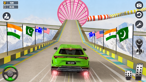 Android application Mega Ramp Crazy Car Stunts screenshort
