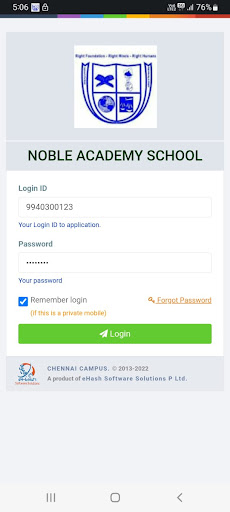 Android application Noble Academy School screenshort