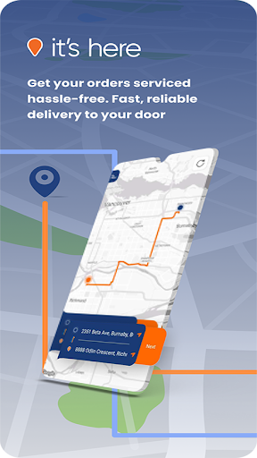 Android application it's here Delivery screenshort