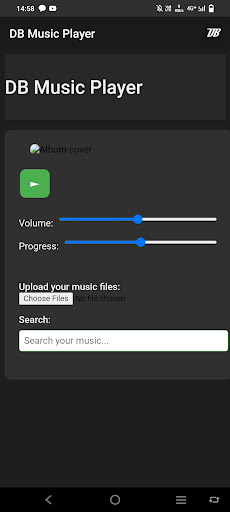Android application DB Music Player screenshort
