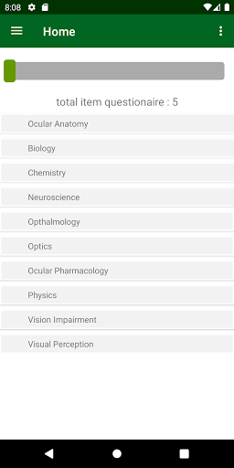 Android application OPTOMETRISTS EXAM REVIEWER screenshort