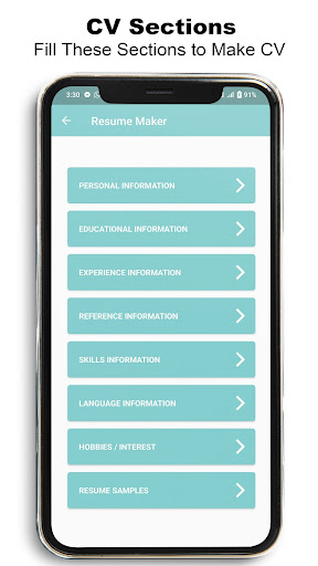 CV maker - Resume Builder App Screen 2