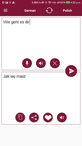 Android application German - Polish Translator screenshort