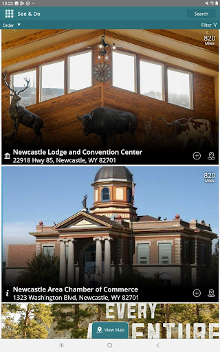 Screenshot of Travel Wyoming