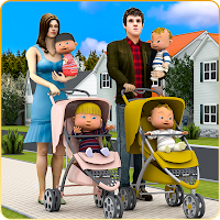 Pregnant Mother Quadruplet baby Happy Family Game