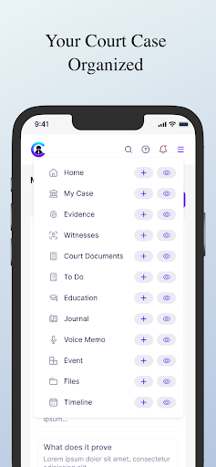 Android application Court Clerk screenshort